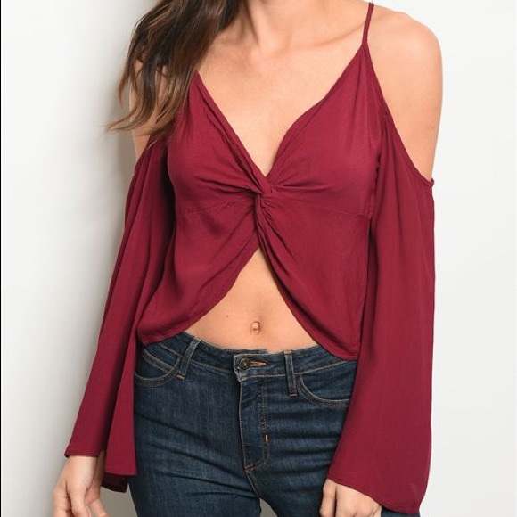 Isabelle LaRue Tops - BNWT Burgundy Blouse